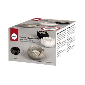 Silikon Gie&szlig;form Schale Lotusbl&uuml;te, &oslash; 8cm, H&ouml;he 3,5cm, Box 1St&uuml;ck