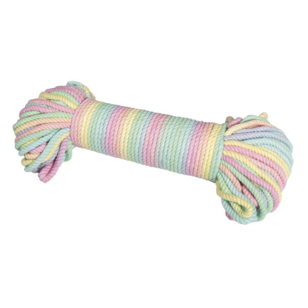 Makramee Garn, Regenbogen, 3mm ø, 30m, ca. 110g, regenbogen