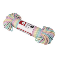 Makramee Garn, Regenbogen, 3mm ø, 30m, ca. 110g, regenbogen