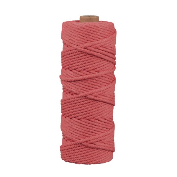 Makramee Garn, 3mm ø, ca. 210g, Rolle 70m, koralle
