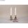 Glasvase m. Trockenblumen + Kerzenhalter, ø 8x12,5cm, konisch, f. Stabkerze