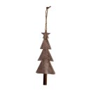 Filz Weihnachtsbaum m.Herzen, zum Hängen, 6x17cm