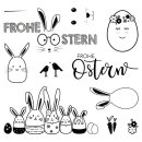 Clear Stamps - Frohe Ostern, 102,5x97mm, 11 Motive,...