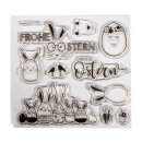 Clear Stamps - Frohe Ostern, 102,5x97mm, 11 Motive,...