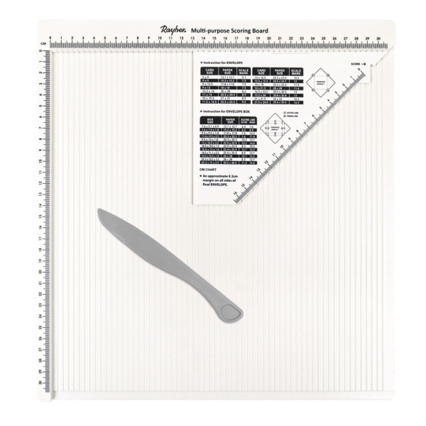 Scoring Board Mehrzweck Falzbrett, 30,5x30,5cm, inkl. Falzbein + Maßdreieck