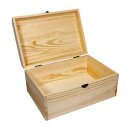 Holz Koffer mit Antikbeschlag, FSC 100%, 29,5x20,5x14cm, natur