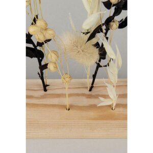 Holz Steckleiste m. 11 L&ouml;chern, FSC 100%, 22,5x4x2,4cm, f&uuml;r Trockenblumen