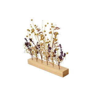 Holz Steckleiste m. 11 L&ouml;chern, FSC 100%, 22,5x4x2,4cm, f&uuml;r Trockenblumen