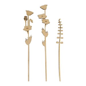 Holzstecker Mohn&Gras, FSC Mix Credit, 16+18,5+20cm,...