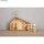 Holz Krippe mit Figuren, FSC 100%, 22x5,6x21,5cm, 9tlg., Box 1Set, natur