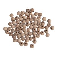 Rohholzperlen, FSC 100%, 8mm ø, SB-Btl 78Stück