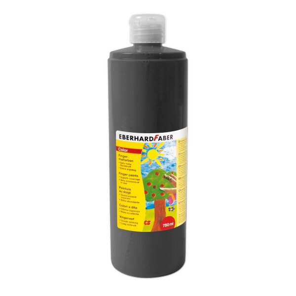 Fingermalfarbe schwarz, 750 ml von Eberhard Faber