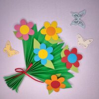 Bastelset Blumenstrauß von Prell, 6 Stück