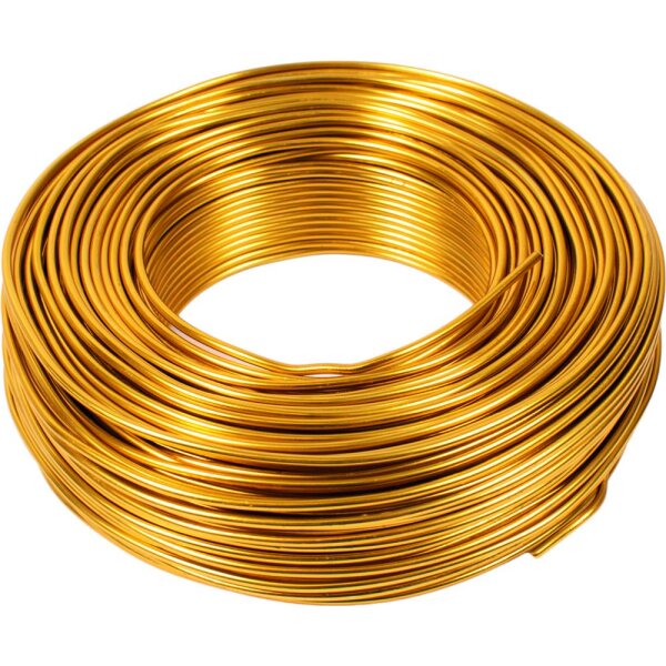 Aluminiumdraht gold, 2 mm
