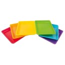 Tablett farbig sortiert, 28 x 22 x 3 cm, 12 Stück