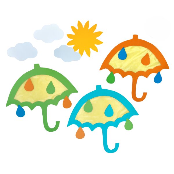 Bastelset Regenschirme von Prell, 6 Stück
