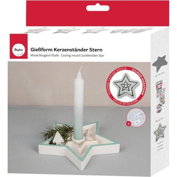 Silikongießform Kerzenständer Stern