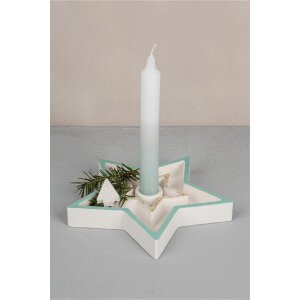 Silikongießform Kerzenständer Stern