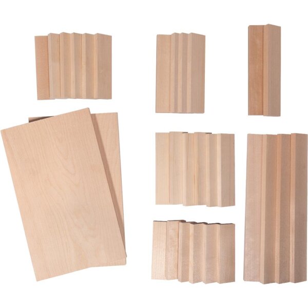 Holz Set Klötzchen und Platten, 30 tlg.