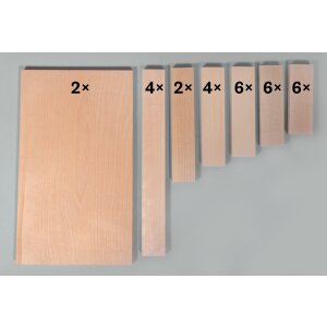 Holz Set Klötzchen und Platten, 30 tlg.