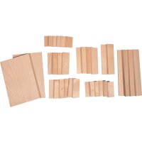 Holz Set Klötzchen und Platten Mini, 34 tlg.