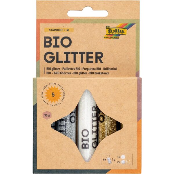 BIO Glitter Mix Stardust M, 5 Tuben