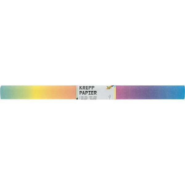 Krepppapier / Feinkrepp regenbogen 1 Rolle, 50 x 250 cm....