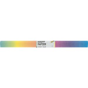 Krepppapier / Feinkrepp regenbogen 1 Rolle, 50 x 250 cm