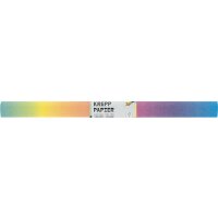 Krepppapier / Feinkrepp regenbogen 1 Rolle, 50 x 250 cm. Lieferbar voraussichtlich KW 30