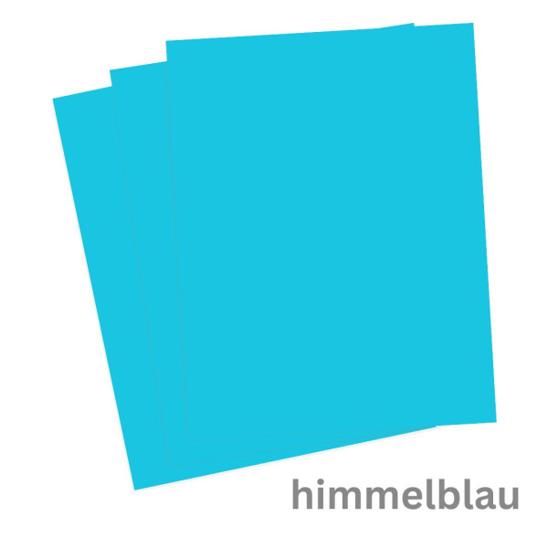 Tonkarton DIN A4 1 Blatt himmelblau 220 g/qm