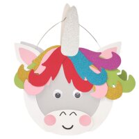 Laternen Bastelset Glitzer Einhorn von Prell, 4 Stück