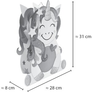 Laternen Bastelset Einhorn, 1 St&uuml;ck