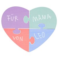 Puzzle Herz aus Holz, 6er Set