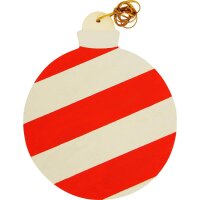 Holzanhänger Christbaumkugel, 4er Set