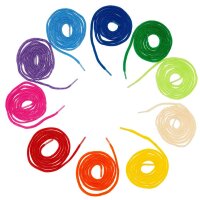 Fädelschnüre Regenbogen, 20 Stück á 100 cm