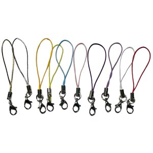 Anhängebänder mit Karabiner, 10 Stück
