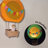 Laternen Bastelset Heißluftballon von Prell, 4 Stück