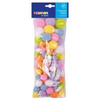 Pompons pastell, 100 Stück, voraussichtlich Mitte/Ende Mai lieferbar
