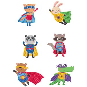 Bastelset Diamond Painting Stickers Super heroes