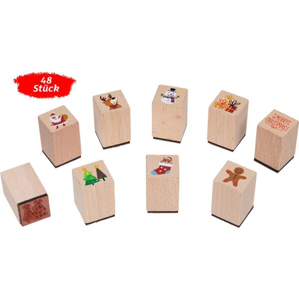 Motivstempel Weihnachten, 48 Stück