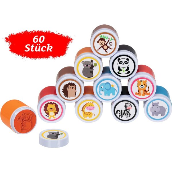 Motivstempel Tiere, 60 Stück