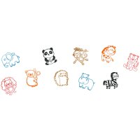 Motivstempel Tiere, 60 Stück