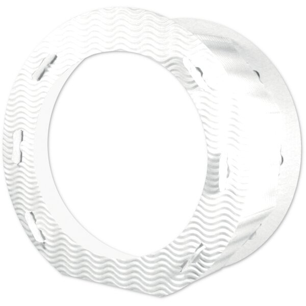 Laternenrohling rund 21 cm, aus 3D Wellpappe weiss