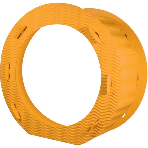 Laternenrohling rund 21 cm, aus 3D Wellpappe sonnengelb