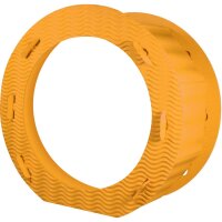 Laternenrohling rund 21 cm, aus 3D Wellpappe sonnengelb