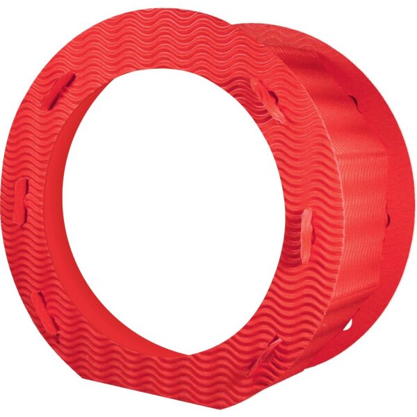 Laternenrohling rund 21 cm, aus 3D Wellpappe rubinrot