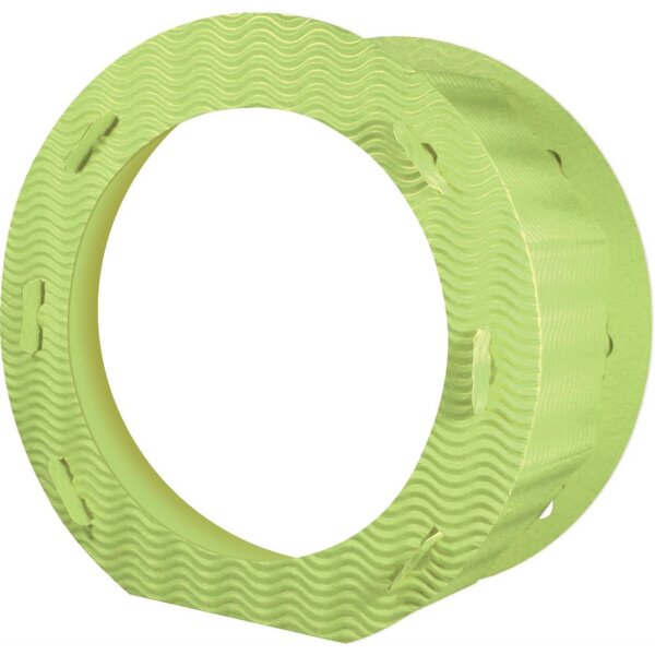 Laternenrohling rund 21 cm, aus 3D Wellpappe apfelgrün