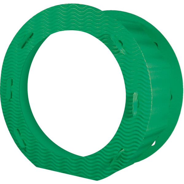 Laternenrohling rund 21 cm, aus 3D Wellpappe dunkelgrün