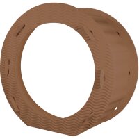 Laternenrohling rund 21 cm, aus 3D Wellpappe mittelbraun
