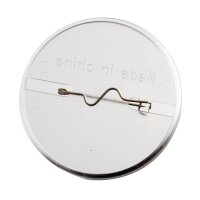 Ansteckschilder transparent rund, 5 Stück